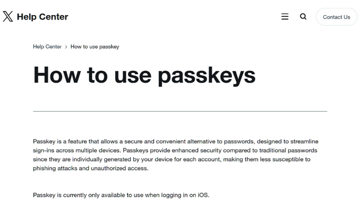 双流苹果维修店铺分享iOS用户如何通过通行密钥(Passkey)登录 